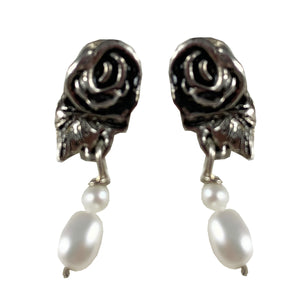 Roses and Pearls Earrings