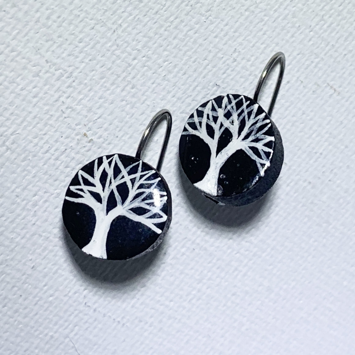 Little Painted Tree Earrings