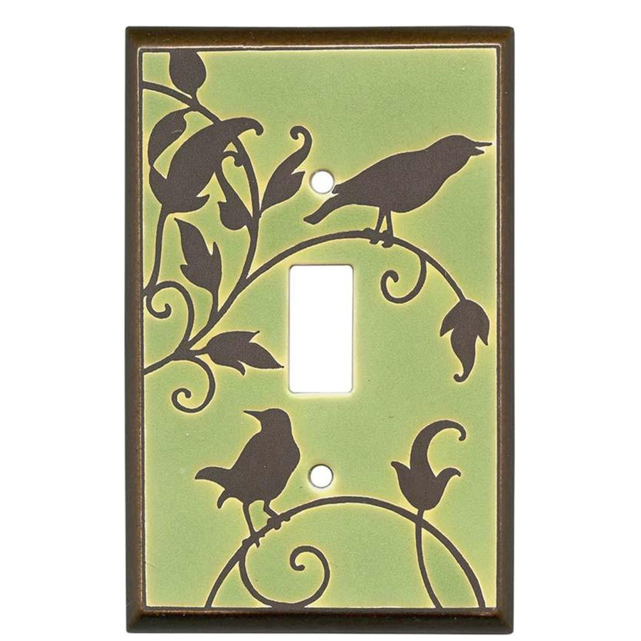 Green Songbirds Switch Plate