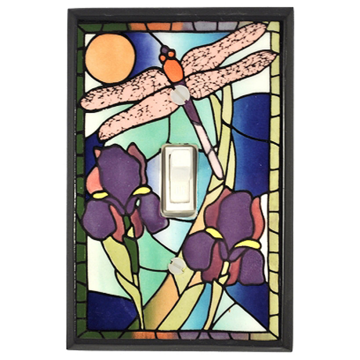 Stained Glass Dragonfly Switch Plate