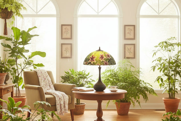 Reverse Hand Painted Stargazer Lamp by Jamie Barthel