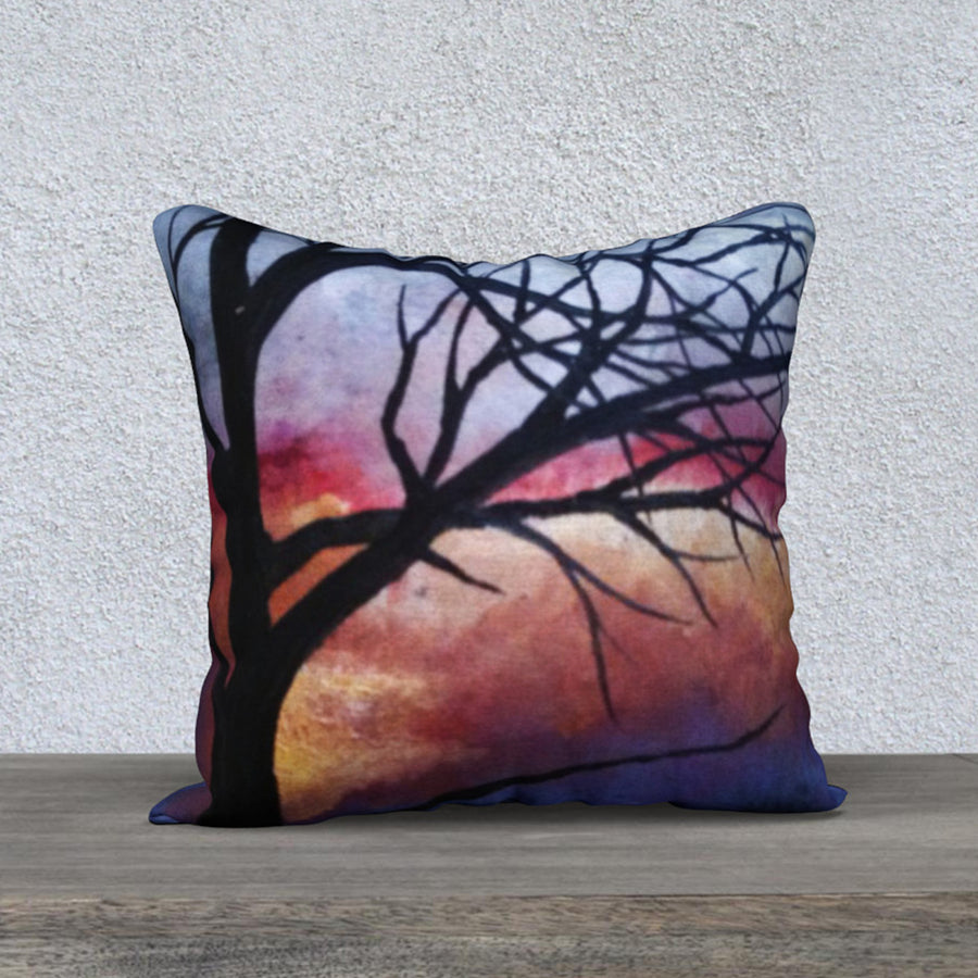 Tree Sunset Pillow