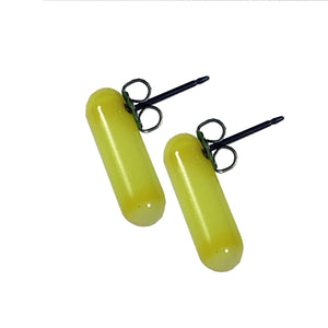 Yellow Jelly Bean Glass Posts