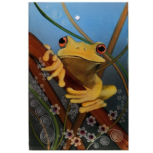 Yellow Frog 6" x 9" Window Hanging