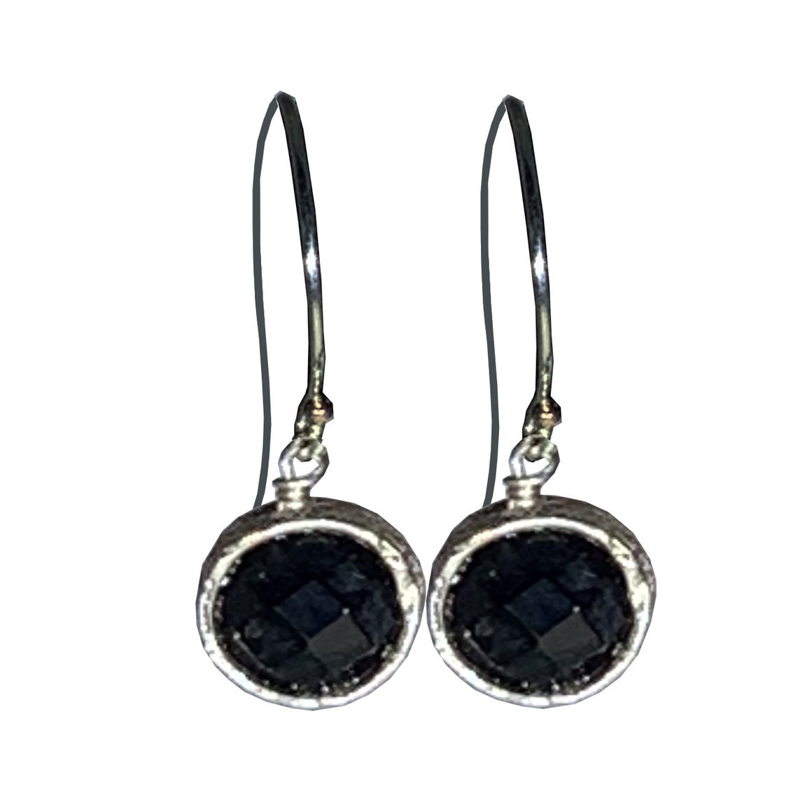 Black Onyx and Sterling Pixie Earrings