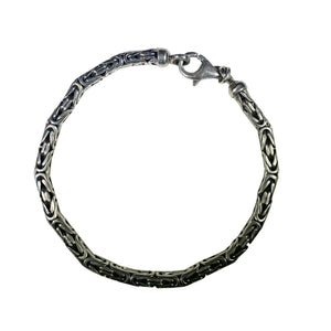 Unisex Size Small Sterling Silver Bora Bracelet