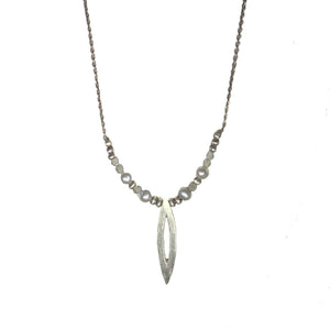 Sterling Open Marquis Necklace